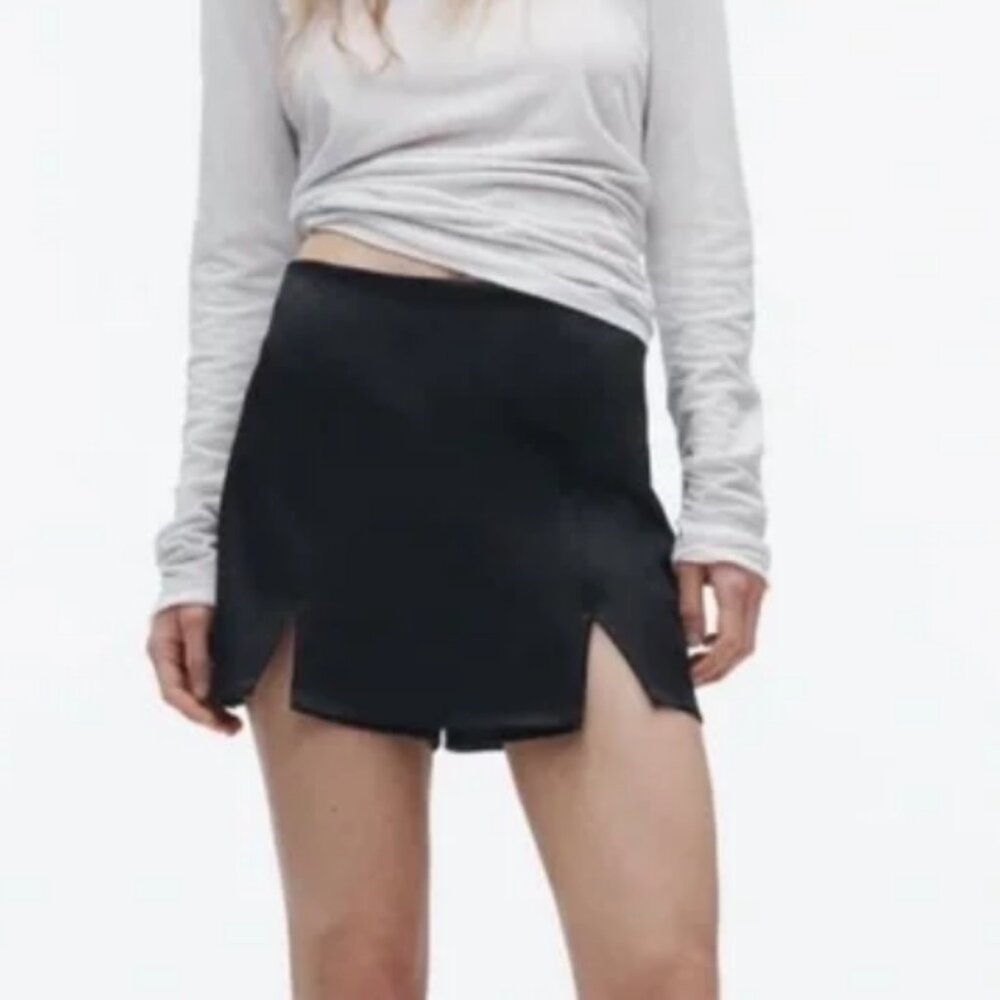Zara - Silky Black Skort